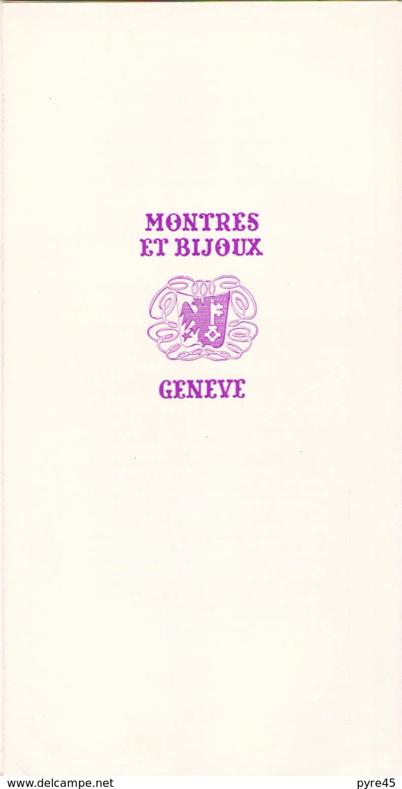 DEPLIANT EXPOSITION MONTRES ET BIJOUX LA MUSIQUE MECANIQUE GENEVE 1955 - Switzerland