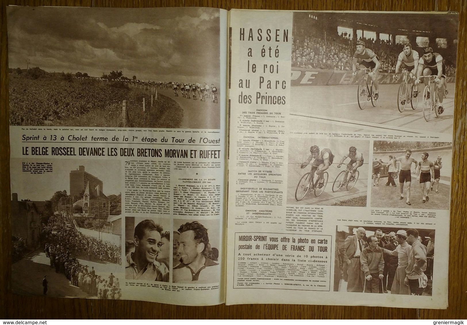 Miroir Sprint 531 06/08/1956 Jazy - 24H Du Mans - Cyclisme Hassendorfer Geminiani - Football - Athlétisme/Alsace/Pellos - Sport