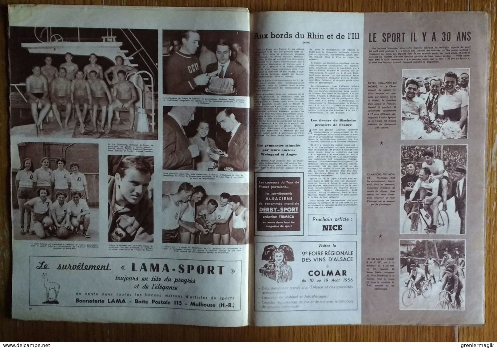 Miroir sprint 531 06/08/1956 Jazy - 24H du Mans - Cyclisme Hassendorfer Geminiani - Football - Athlétisme/Alsace/Pellos