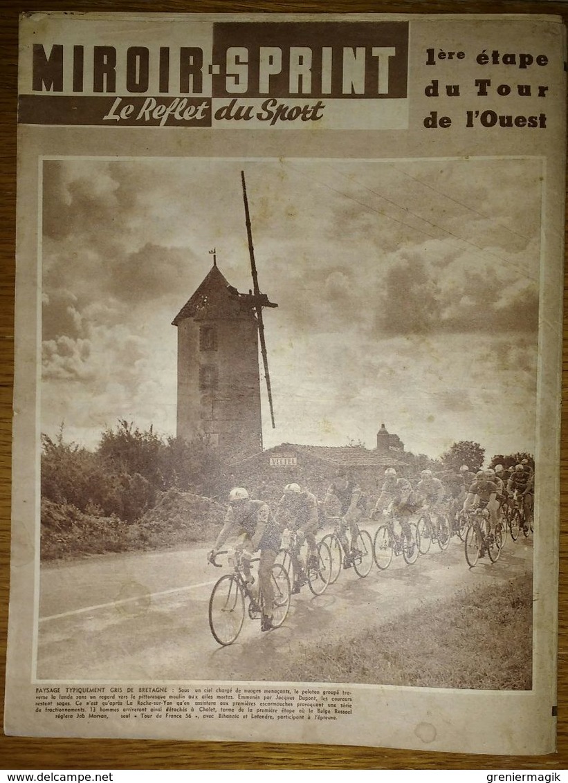 Miroir sprint 531 06/08/1956 Jazy - 24H du Mans - Cyclisme Hassendorfer Geminiani - Football - Athlétisme/Alsace/Pellos