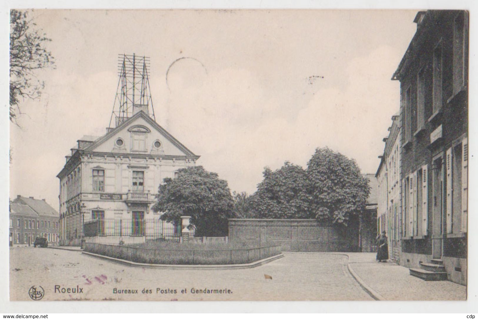 Cpa Le Roeulx  Poste Et Gendarmerie  1918 - Le Roeulx