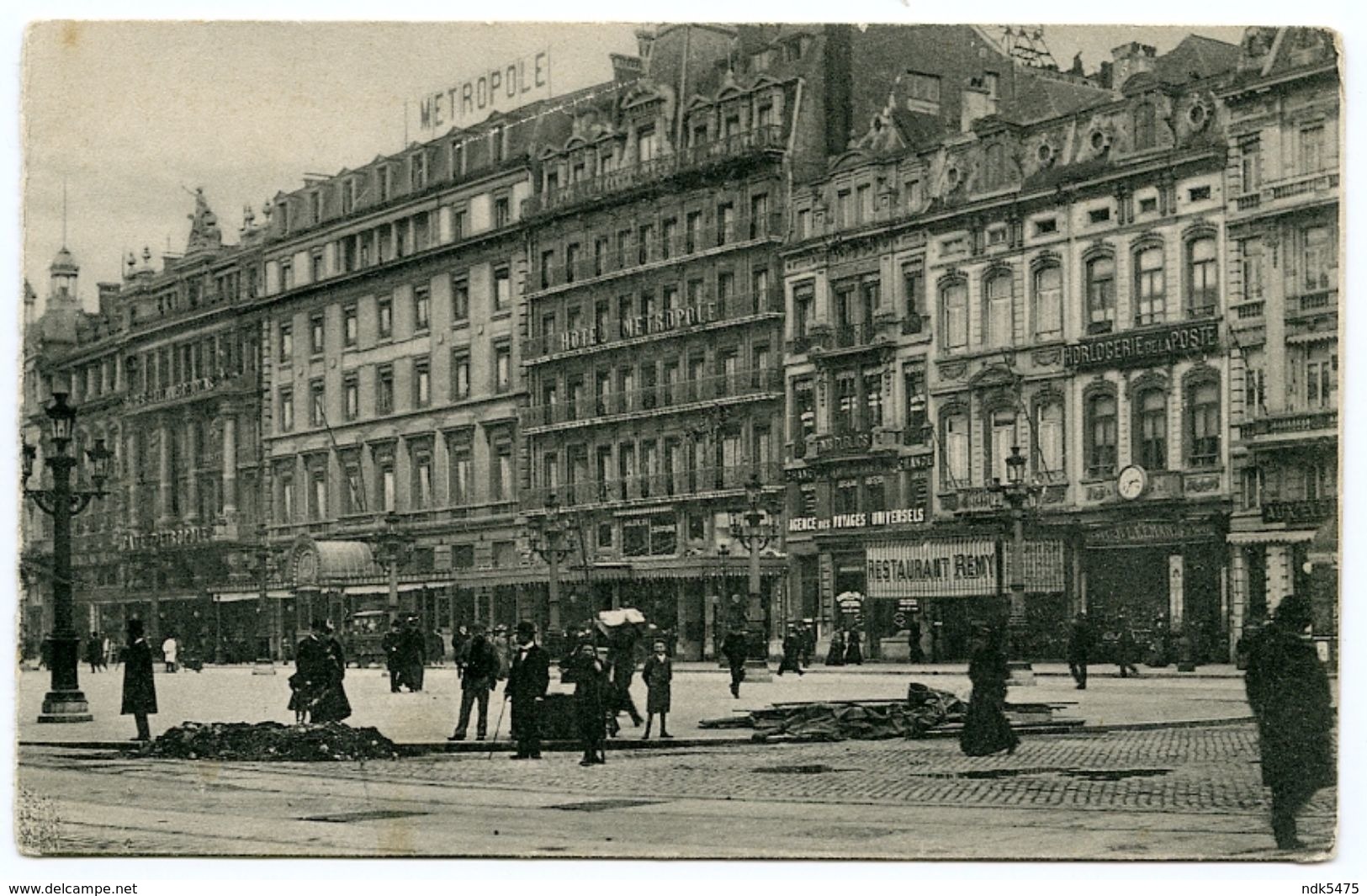 BELGIQUE : LA PLACE DE BROUCKERE - HOTEL METROPOLE, RESTAURANT REMY - Cafés, Hôtels, Restaurants