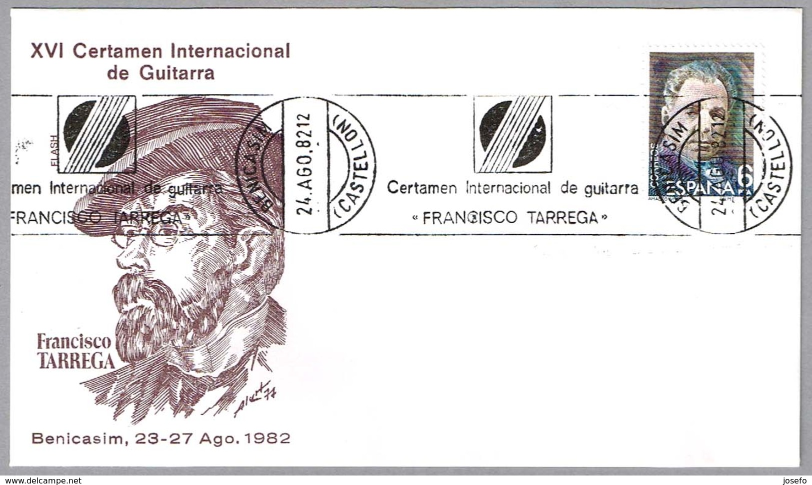 CERT.INTERN. FRANCISCO TARREGA 1982, Benicassim, Castellon - Música