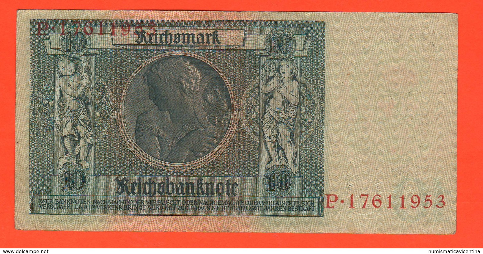 10 Reichsmark 1929 Deutschland German Note - 10 Mark