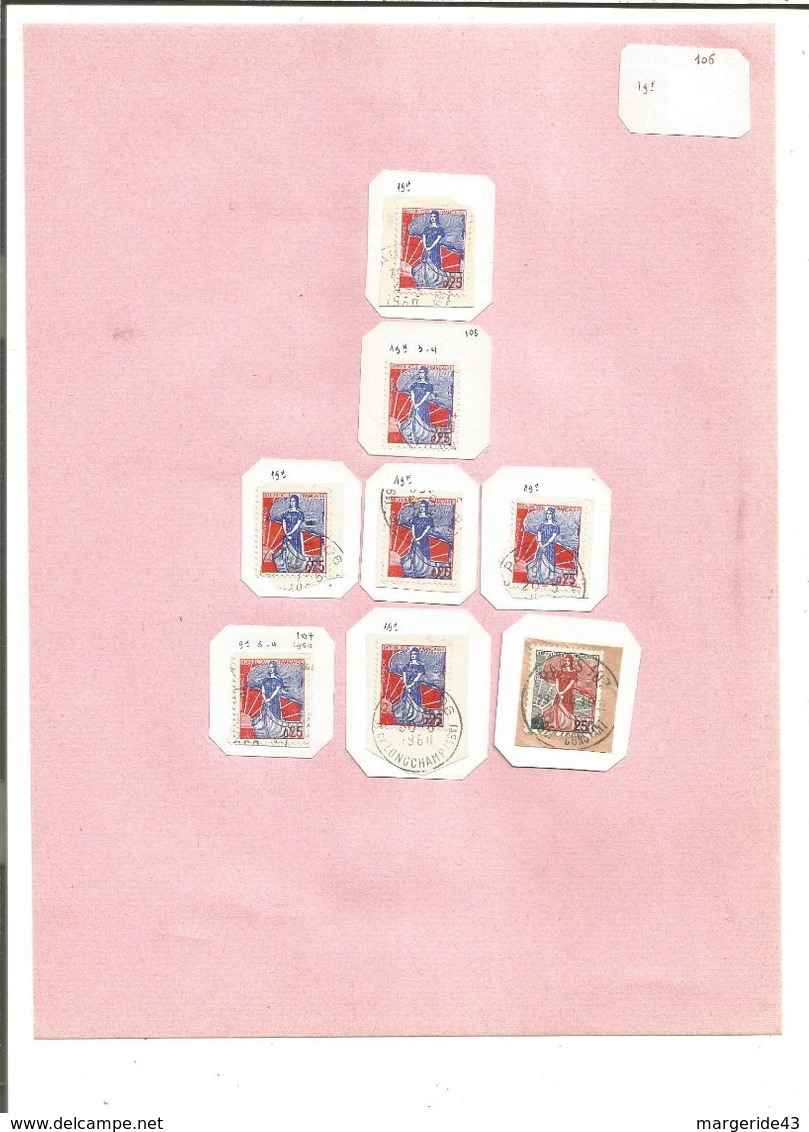 LOT DE TIMBRES AU TYPE NEF - Vrac (max 999 Timbres)