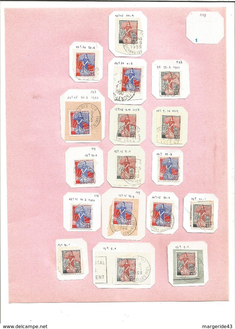 LOT DE TIMBRES AU TYPE NEF