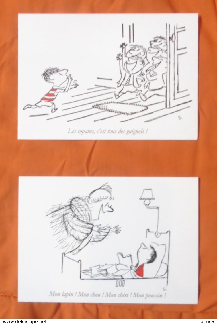 LOT 2 CARTES POSTALES LE PETIT NICOLAS GOSCINY SEMPé BON ETAT - Non Classés