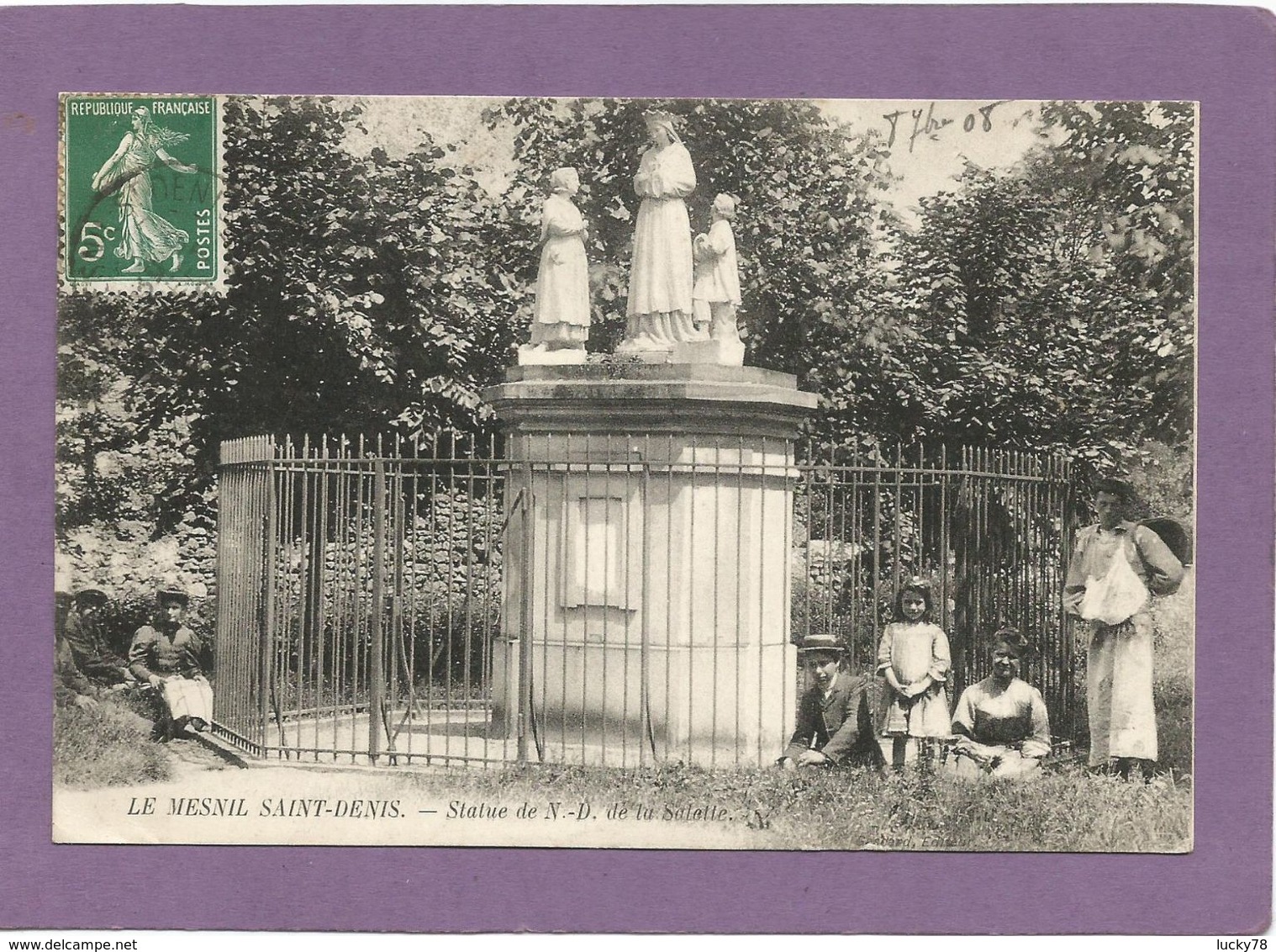 78 LE MESNIL-SAINT-DENIS / Statue De N-D. De La Salette / Animée. - Le Mesnil Saint Denis