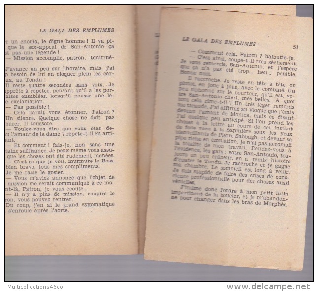 040418 - ROMAN SAN ANTONIO - édition Originale - LE GALA DES EMPLUMES Fleuve Noir N°385 1963 - San Antonio