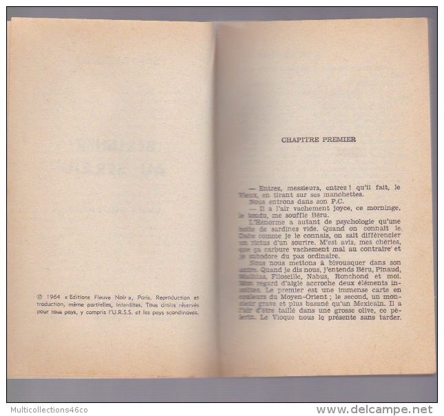 040418 - ROMAN SAN ANTONIO - édition Originale - BERURIER AU SERAIL Fleuve Noir N°427 1964 - San Antonio