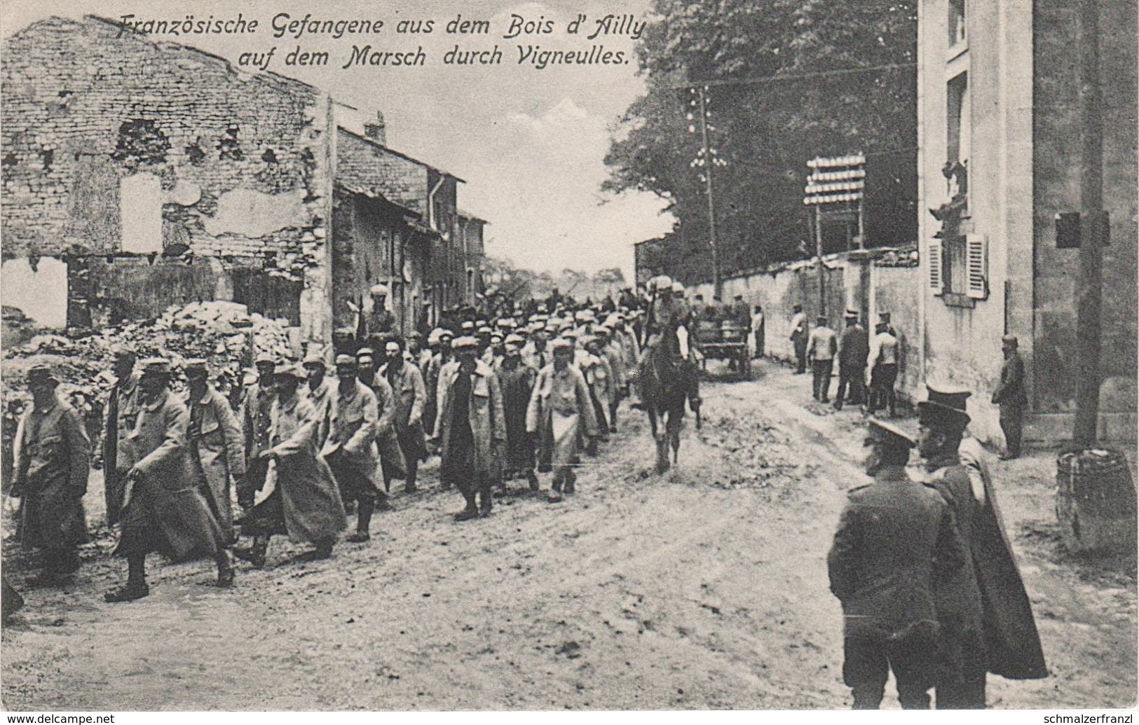 AK Vigneulles Les Hattonchâtel Kriegsgefangene Marsch Bois D' Ailly A Saint Mihiel Meuse Lothringen Lorraine Feldpost - Lothringen