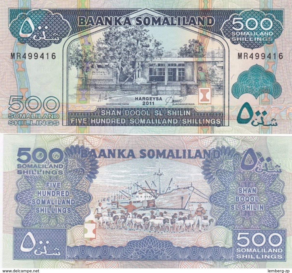 Somaliland - 500 Shillings 2011 UNC Lemberg-Zp - Somalia