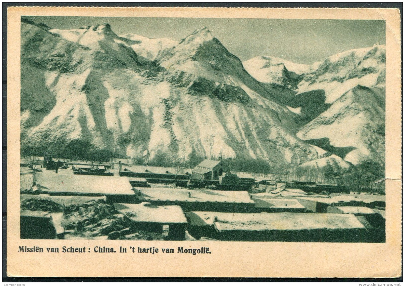 1948 Belgium Postcard. China Mongolia Mission - Storia Postale