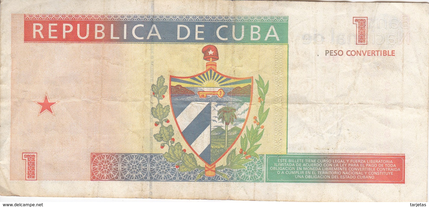 BILLETE DE CUBA DE 1 PESO CONVERTIBLE DEL AÑO 1994  (BANKNOTE) - Cuba