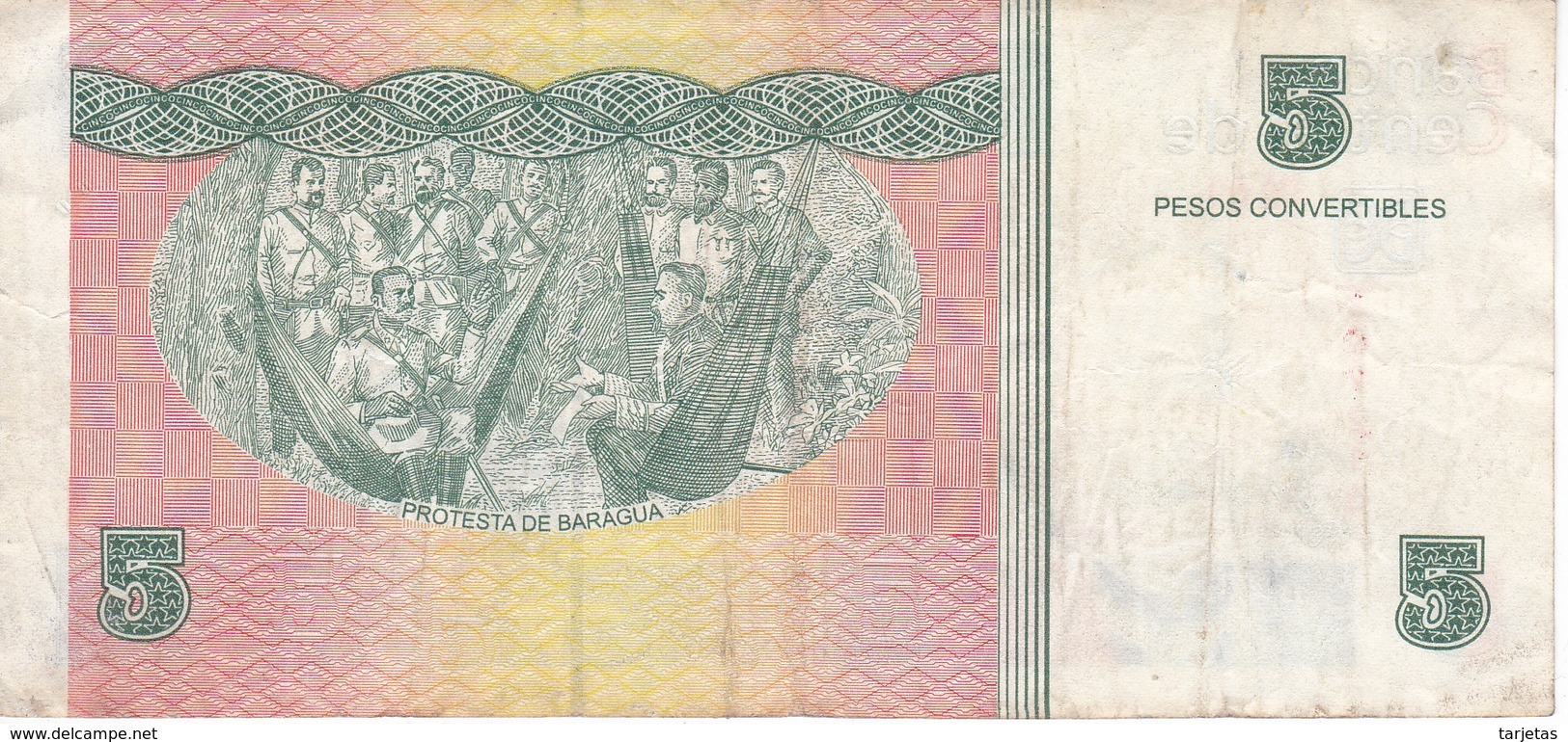 BILLETE DE CUBA DE 5 PESOS CONVERTIBLES DEL AÑO 2006  (BANKNOTE) ANTONIO MACEO - Cuba