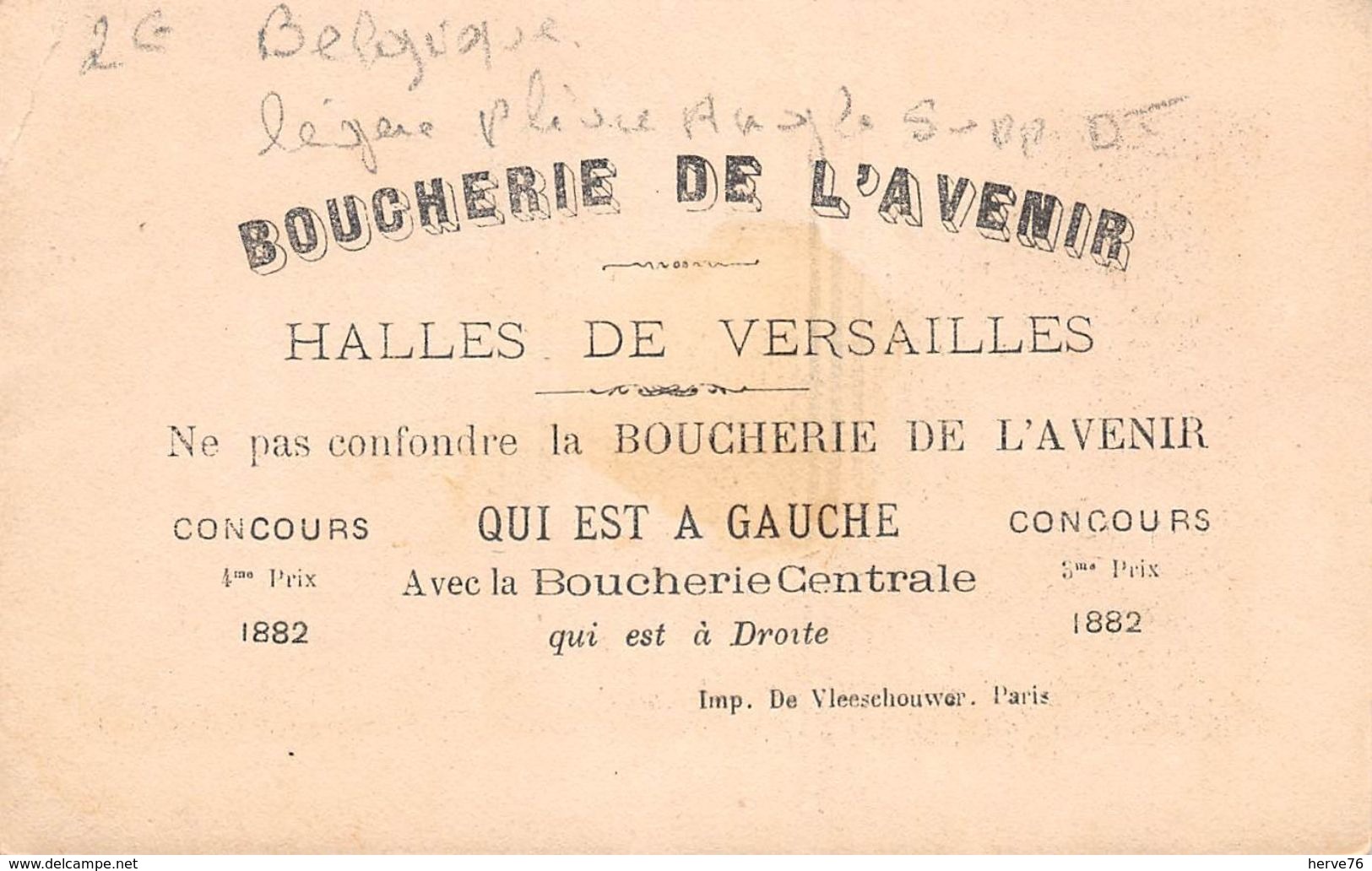 Chromo - Halles De Versailles - Boucherie De L'Avenir - OSTENDE - Digue Vue De L'Ouest - BELGIQUE - Sonstige & Ohne Zuordnung