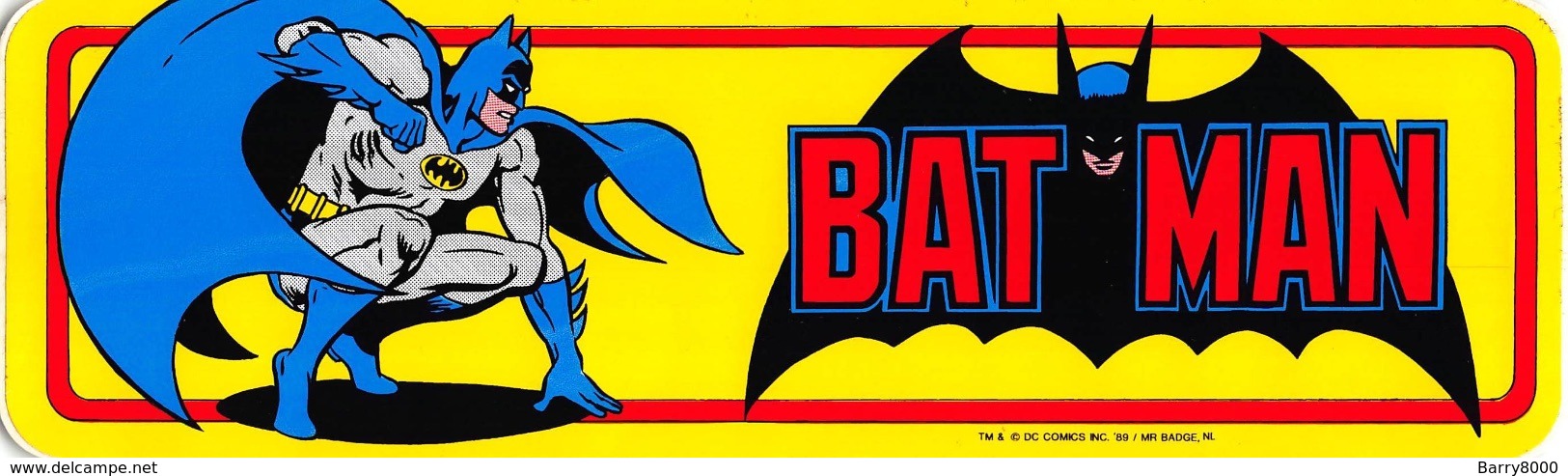 Sticker Batman  Bat Man DC Comics Mr Badge     ( 23 X 7 Cm )      I 3250 - Autocollants