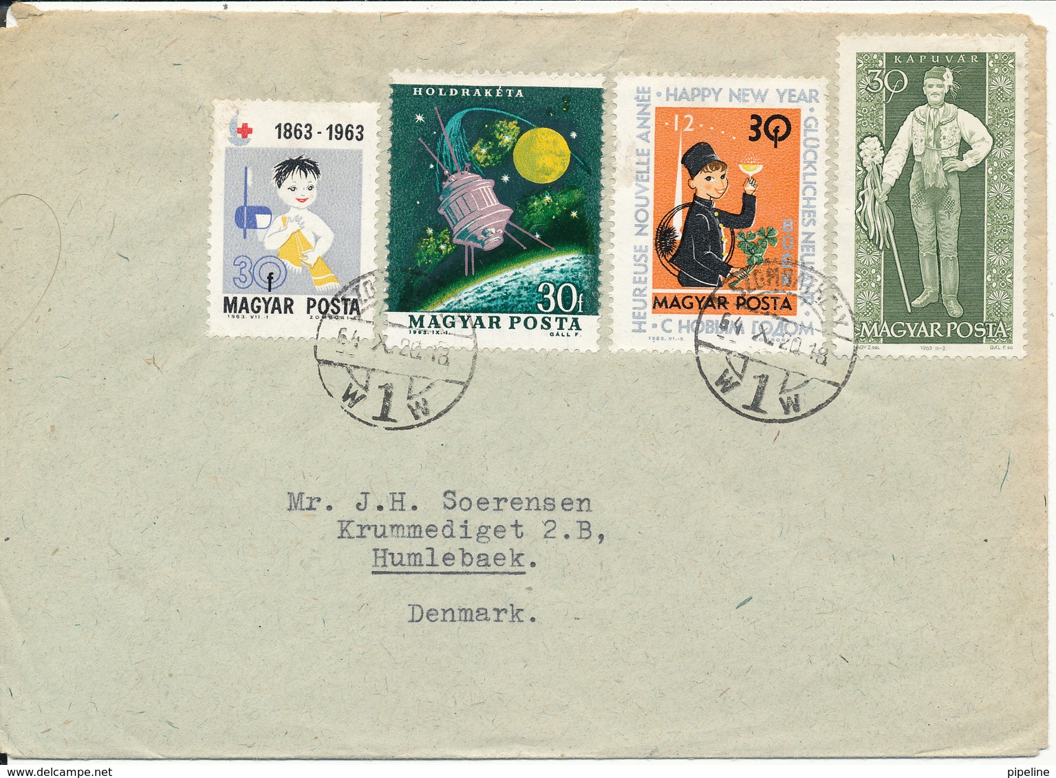 Hungary Cover Sent To Denmark 20-10-1964 - Covers & Documents