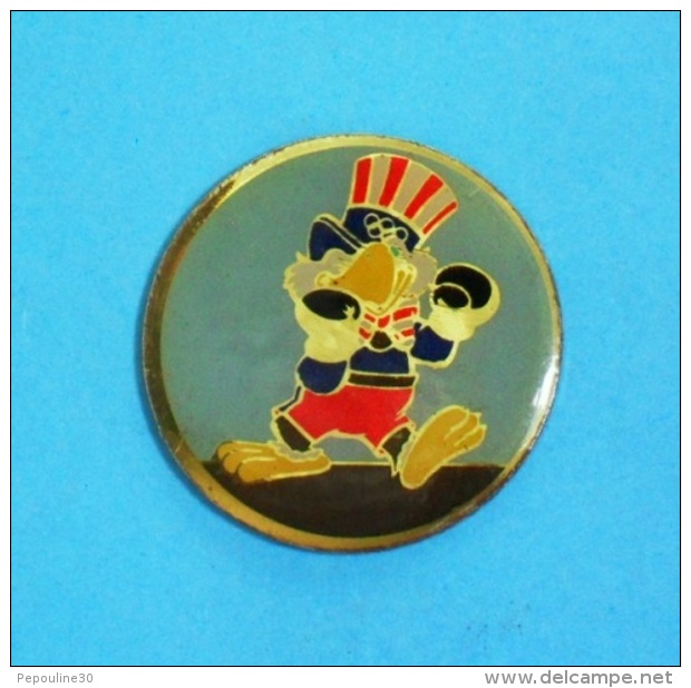 1 PIN'S //   ** MASCOTTE JEUX OLYMPIQUES / USA ** BOXE ** - Boxe