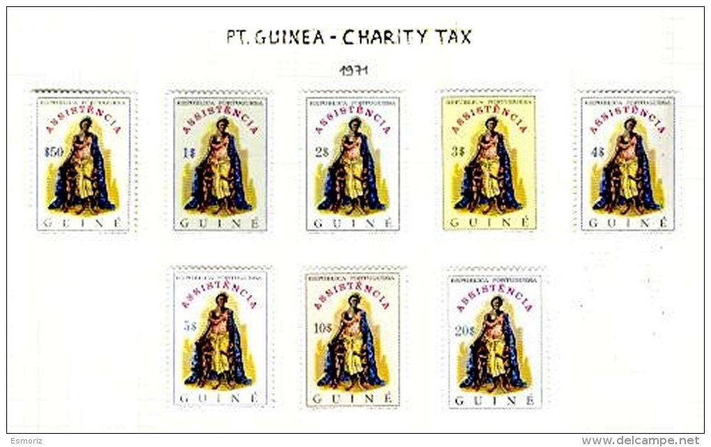 PORTUGUESE GUINEA, Charity Tax, PB 18/25, * MLH, F/VF, Cat. &euro; 21 - Unused Stamps