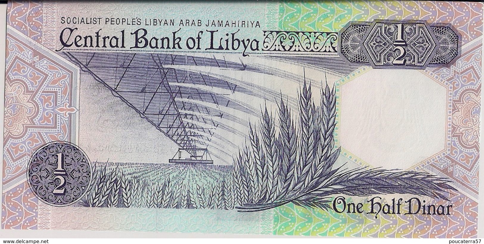 LIBYA=N/D   1/2  DINAR     P-53    UNC - Libye