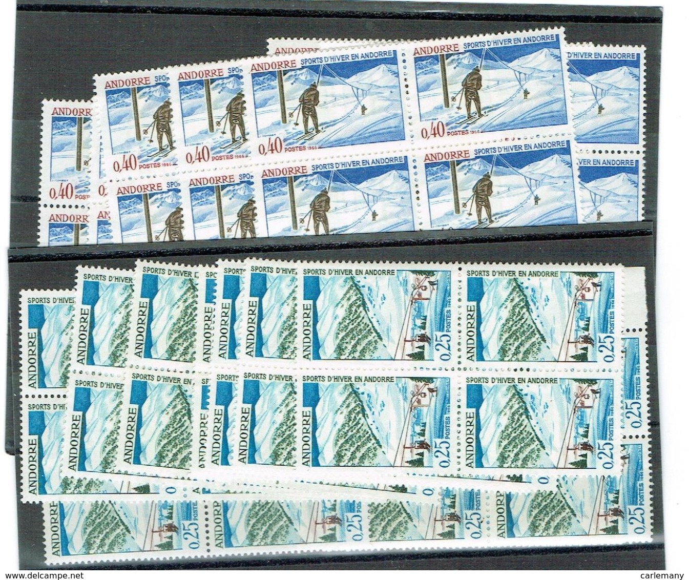 ANDORRE YVERT 175.176 HIVERN BLOC 4 - Unused Stamps