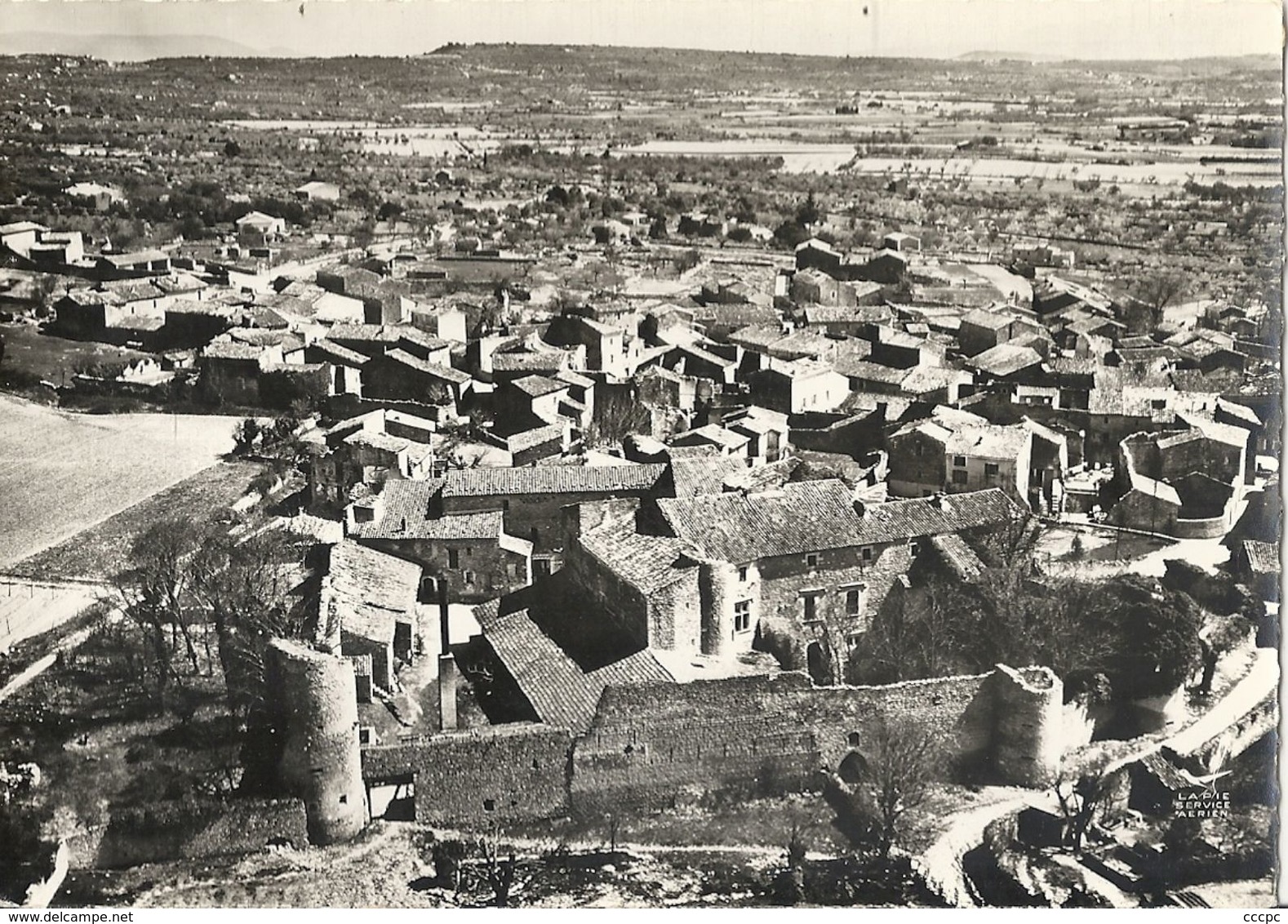 CPSM Cabrières-d'Avignon Le Château Vue Aérienne - Cabrieres D'Aigues