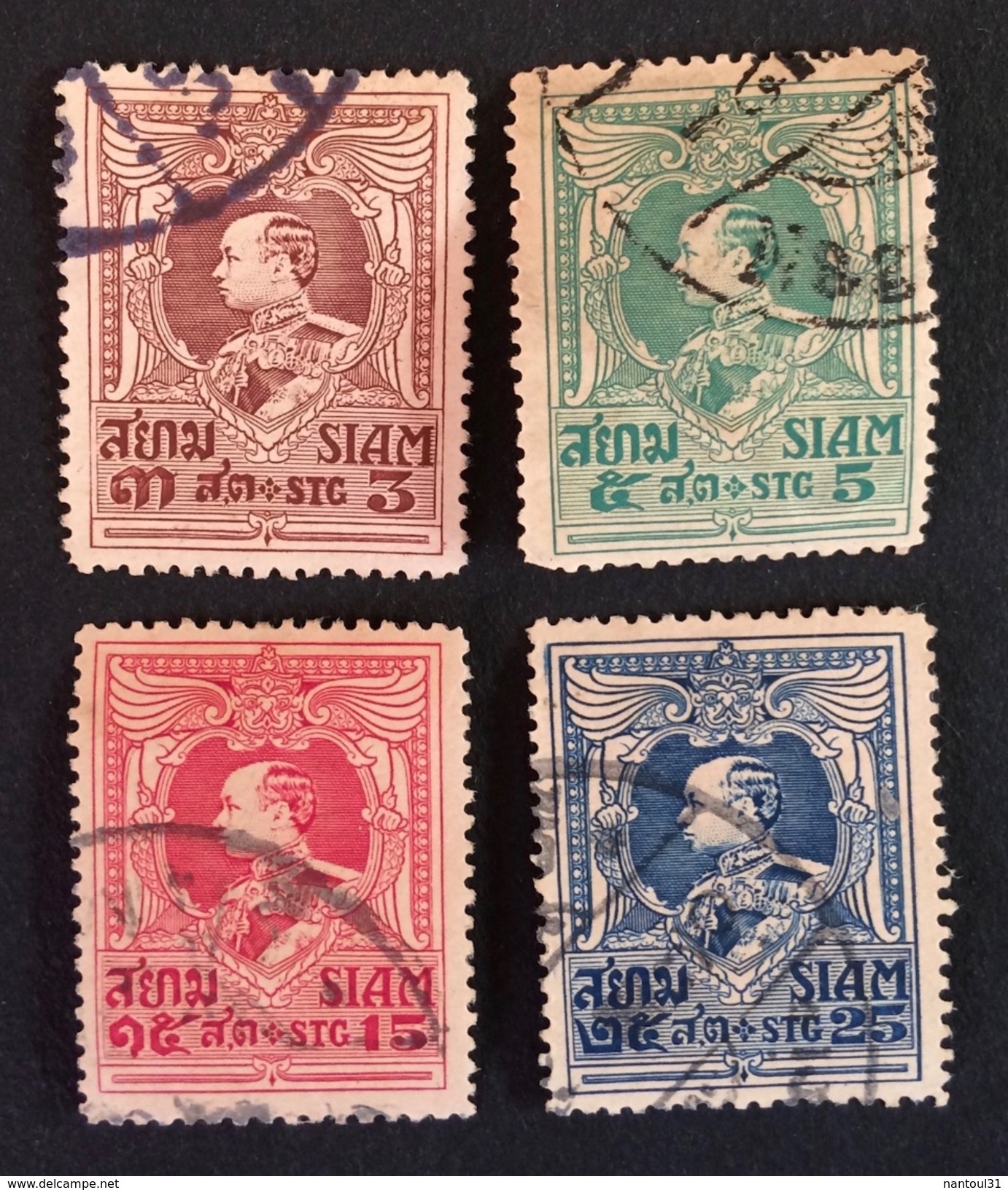 Siam 1923 Yvert Et Tellier N°172 à 175 - Siam