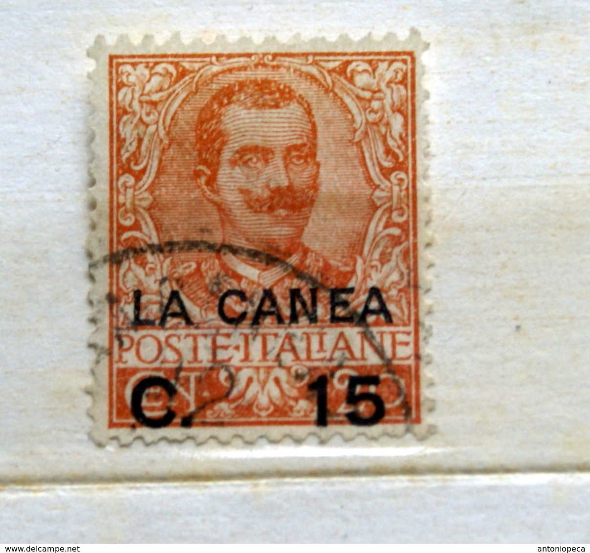 ITALIA 1905, LA CANEA CENT 15 SU 20 USATO, OTTIMA CENTRATURA - La Canea