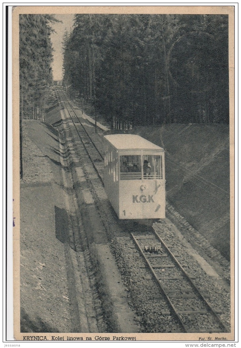 AK - POLEN - KRYNICA-ZDROJ - Standseilbahn In Fahrt 1947 - Polen