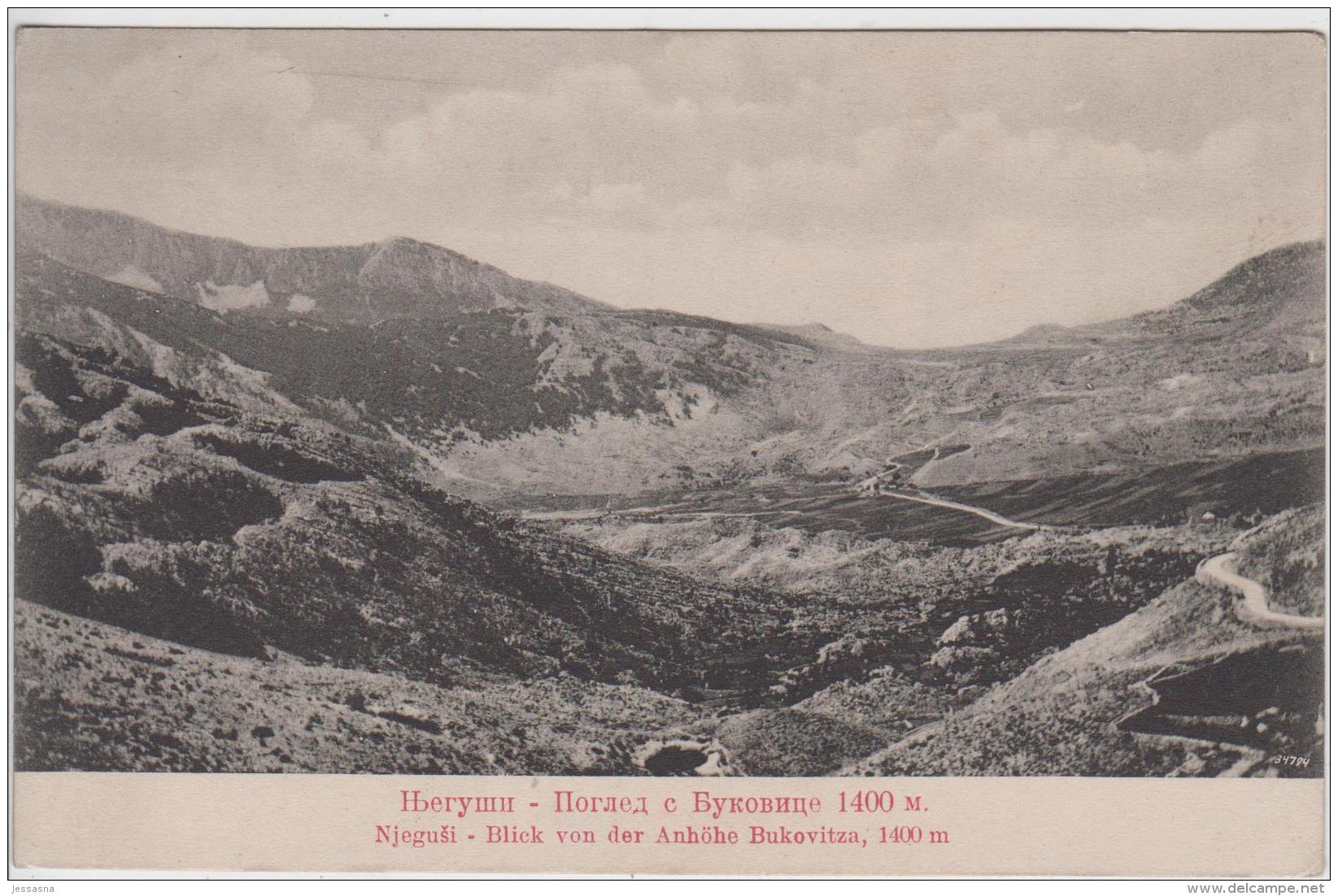 AK - (Montenegro) NJEGUSI &ndash; Blick Vom Bukovica-Pass 1910 - Montenegro