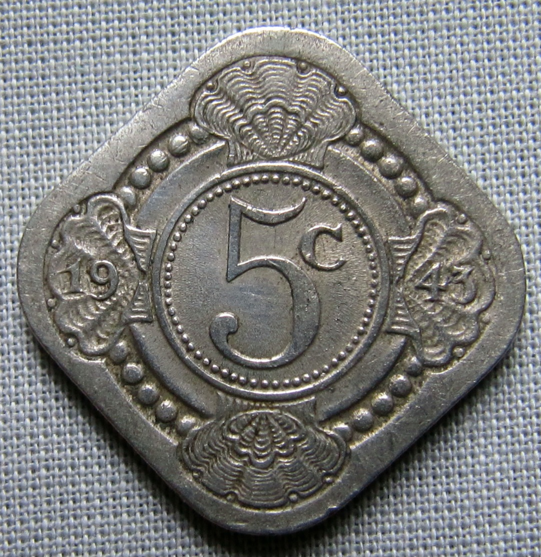 CURACAO 1943 - 5 CENTS - Curacao