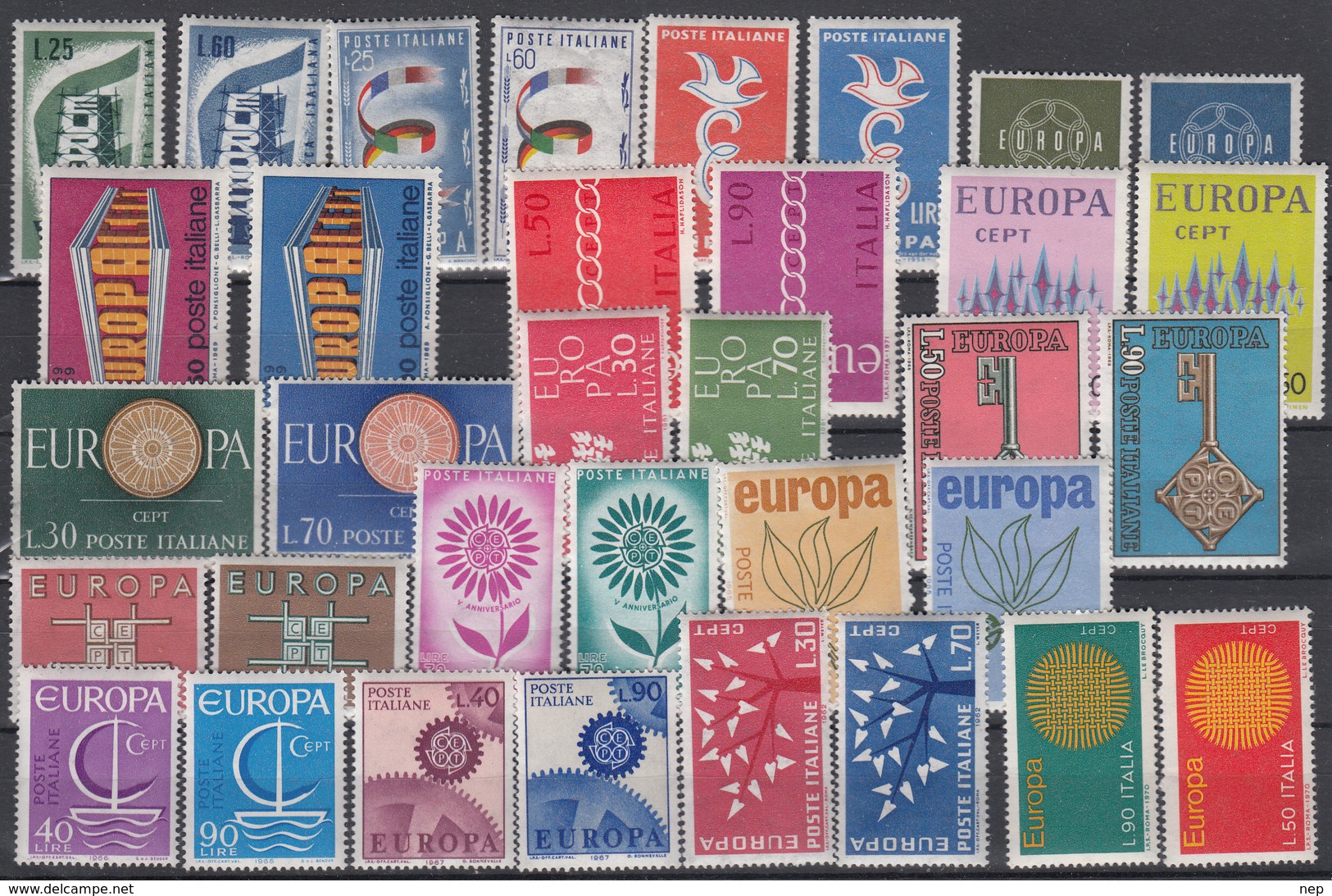EUROPA-CEPT - SELECTIE (ITALIÊ) - MNH**/MH* - Cote +/- 35.00€ - Collections