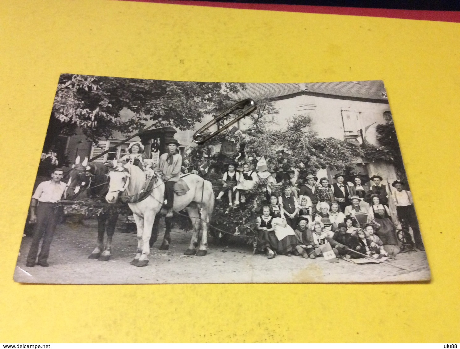 Alsace OBERNAI   Cavalcade Attelage. Carte-photo Jaeck              4/18 - Obernai