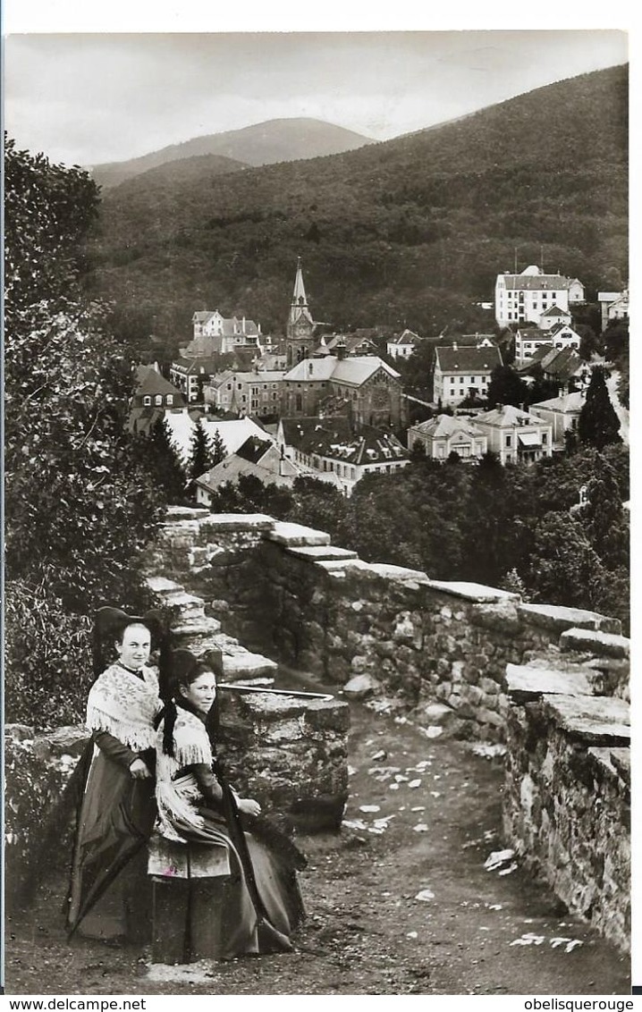 BADENWEILER BLICK VON BURGRUINE FEMMES TYPE ALSACIENNE - Badenweiler