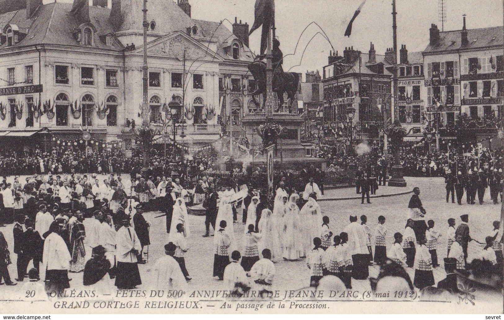ORLEANS. - FÊTES DU 500è ANNIVERSAIRE DE JEANNE D'ARC (8 Mai 1912). Au Passage De La Procession - Orleans