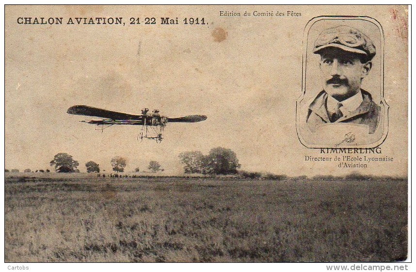 71 CHALON-sur-SAONE  CHALON AVIATION 21-22 Mai 1911 Kimmerming Directeur De L'Ecole Lyonnaise - Chalon Sur Saone