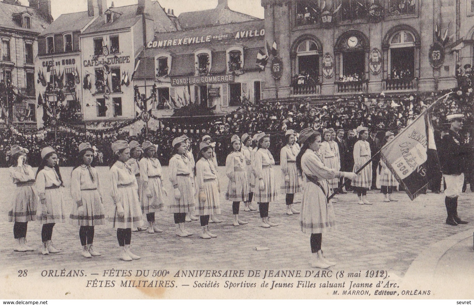 ORLEANS. - FÊTES DU 500è ANNIVERSAIRE DE JEANNE D'ARC (8 Mai 1912).  Sociétés Sportives De Jeunes Filles - Orleans