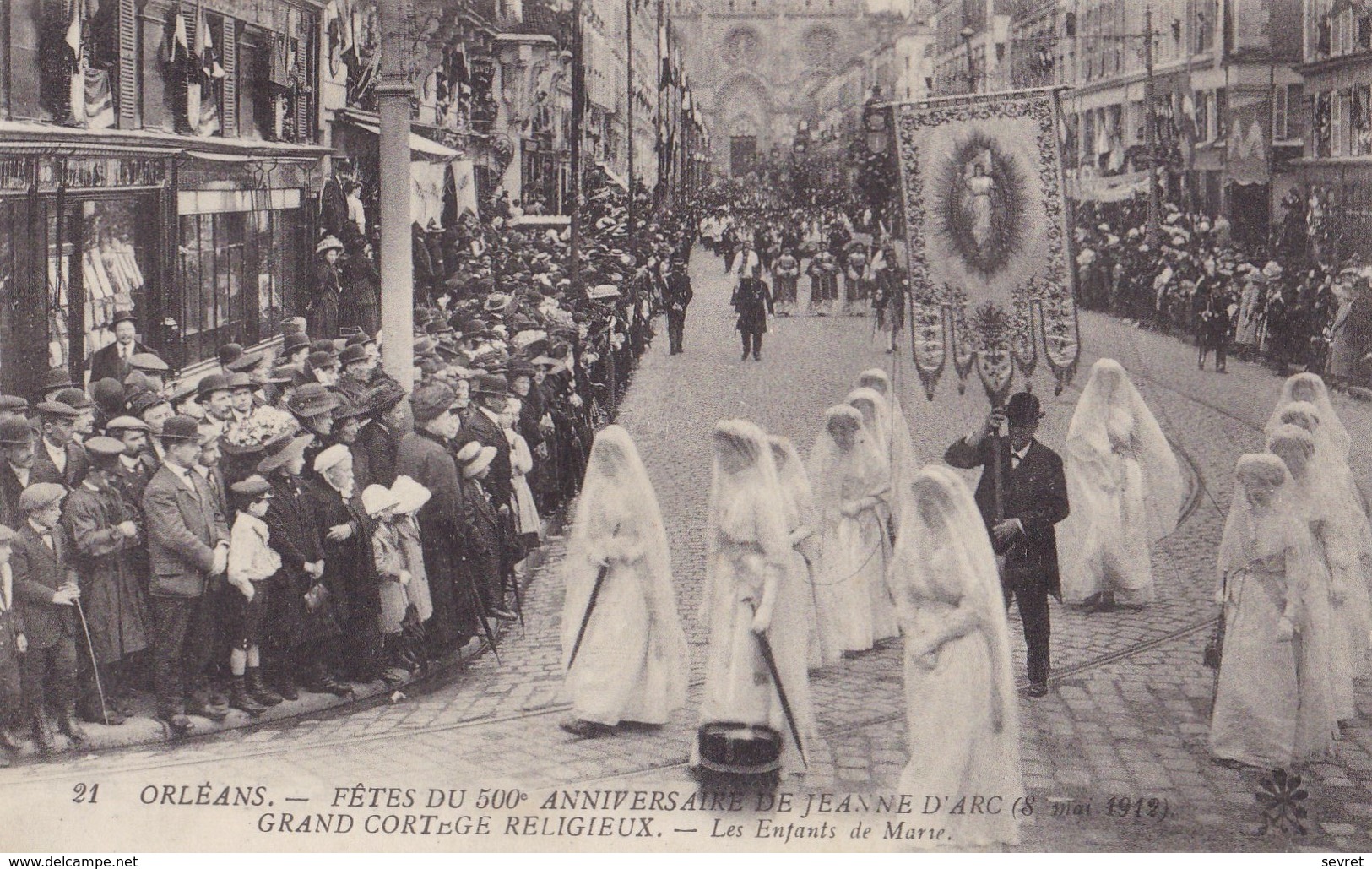 ORLEANS. - FÊTES DU 500è ANNIVERSAIRE DE JEANNE D'ARC (8 Mai 1912). Les Enfants De Marie - Orleans