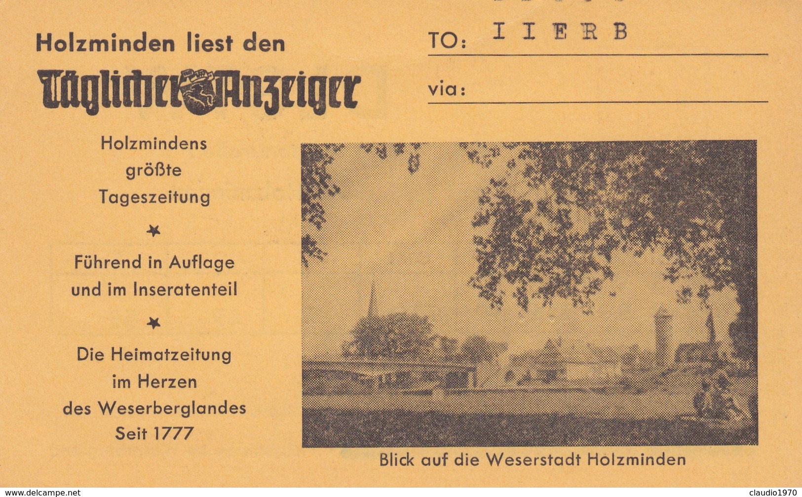 CARTOLINA - POSTCARD - GERMANIA - RADIO AMATORI HOLZMINDEN - Holzminden