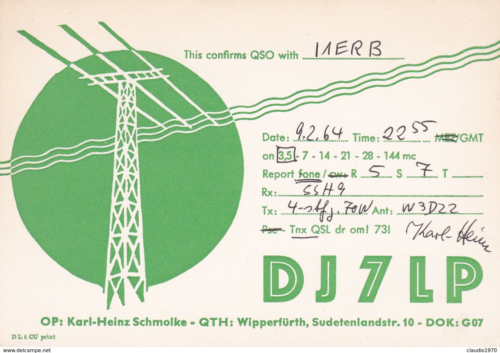 CARTOLINA - POSTCARD - GERMANIA - RADIO AMATORI WIPPERFUERTH - Wipperfürth