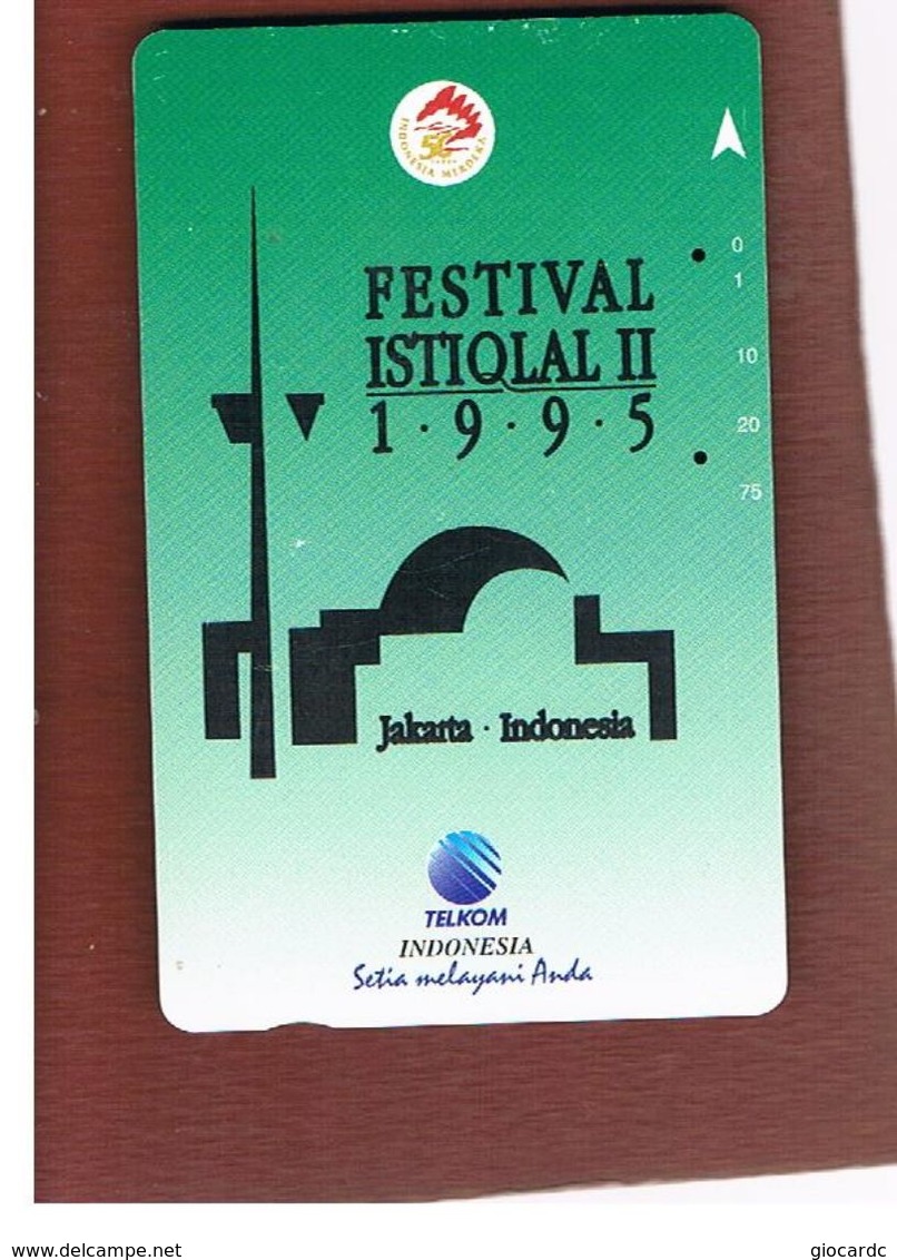 INDONESIA - TELKOM  -  1995 JAKART, FESTIVAL ISTIQLAL              - USED - RIF. 10370 - Indonésie