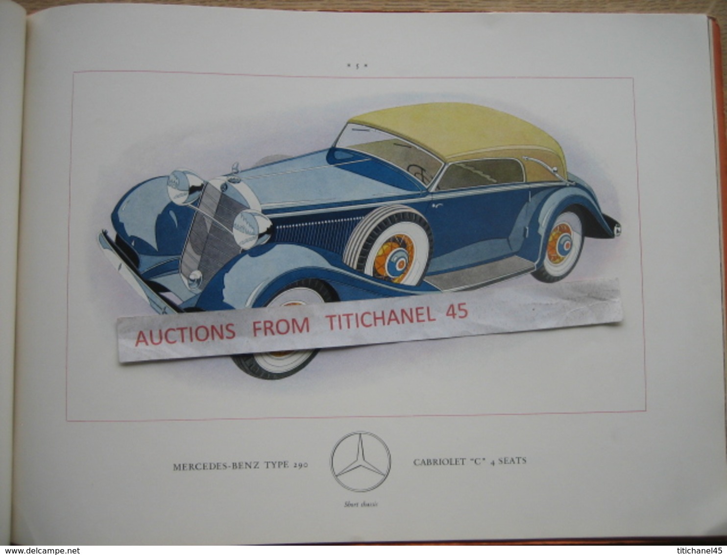 Superbe catalogue de 1935 automobile MERCEDES-BENZ type 290 - illustré de 14 modèles en couleur - 32 pages