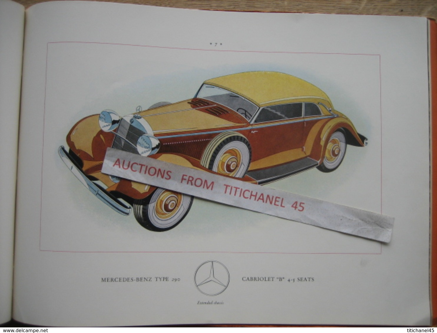 Superbe catalogue de 1935 automobile MERCEDES-BENZ type 290 - illustré de 14 modèles en couleur - 32 pages