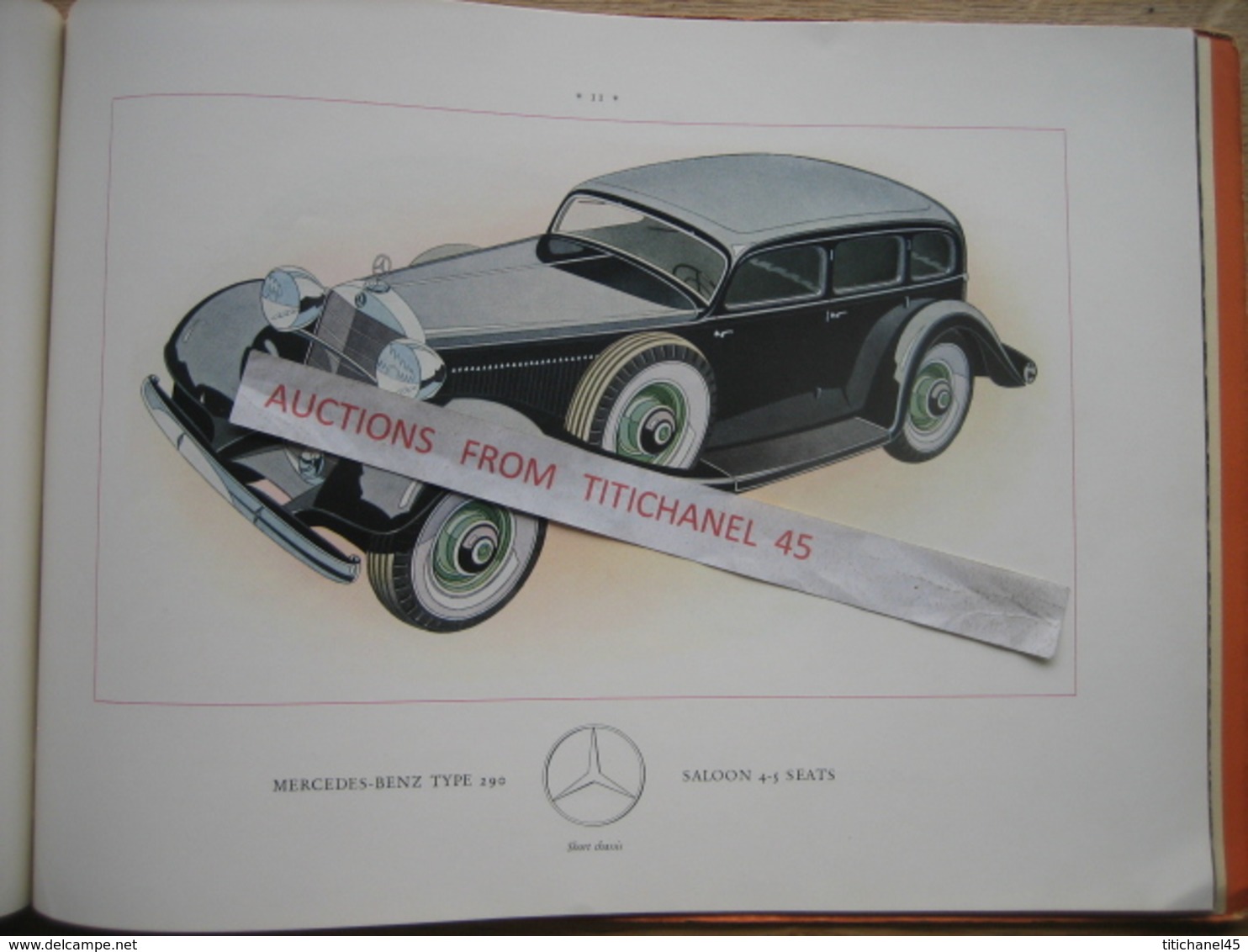 Superbe catalogue de 1935 automobile MERCEDES-BENZ type 290 - illustré de 14 modèles en couleur - 32 pages