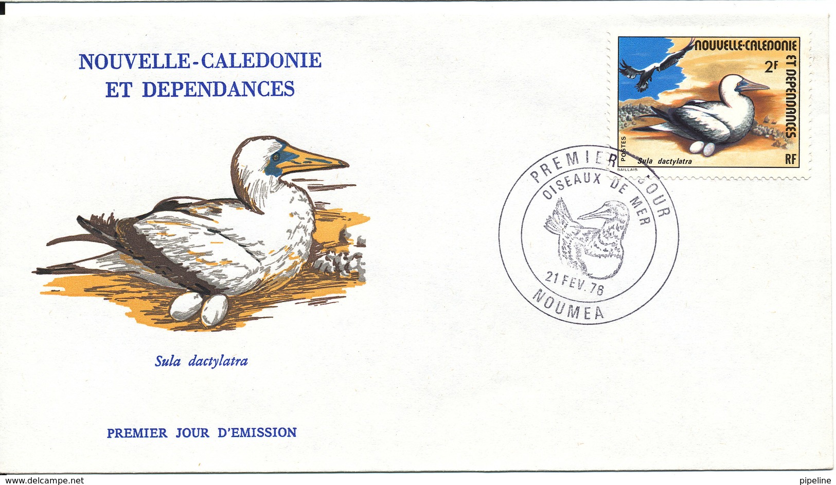 New Caledonia FDC 21-2-1976 Bird With Cachet - FDC