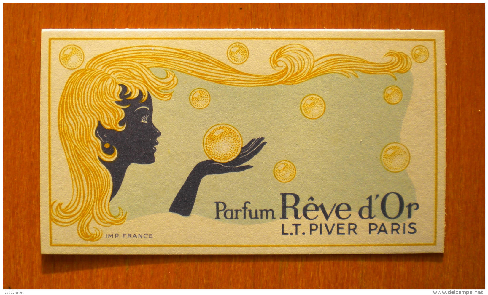 Carte Parfumée L.T. Piver, Rêve D'Or - Anciennes (jusque 1960)