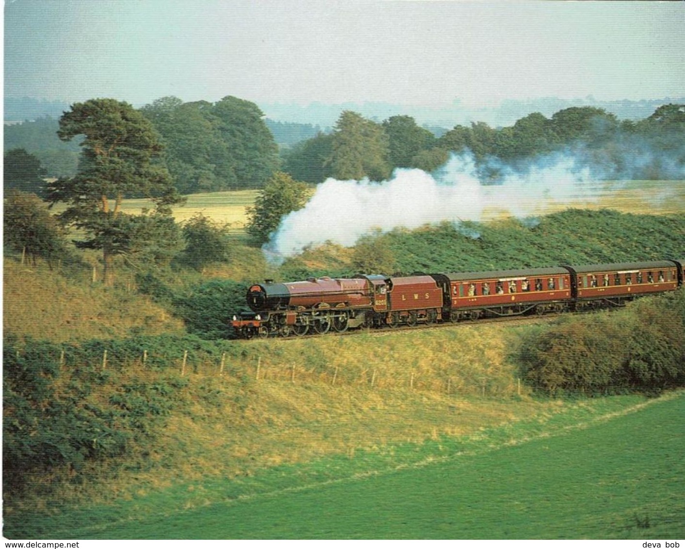 Railway Postcard LMS 6201 Princess Elizabeth Stanier Pacific Loco J Salmon - Trains