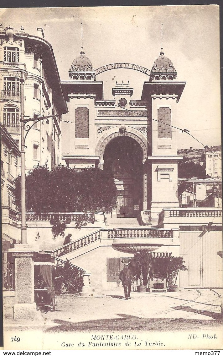 MONACO -- MONTE CARLO -- BEAUSOLEIL -- CPA -- Gare Du Funiculaire De La Turbie - Monte-Carlo