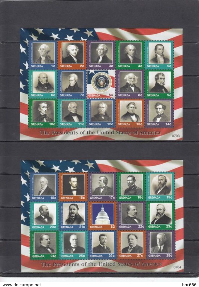 Grenada - PRESIDENTS OF USA 2007/2008 MNH - Grenada (1974-...)